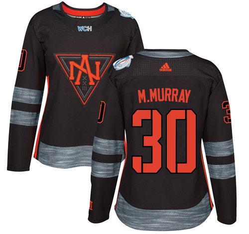 Team North America #30 Matt Murray Black 2016 World Cup Women's Stitched NHL Jersey - Click Image to Close